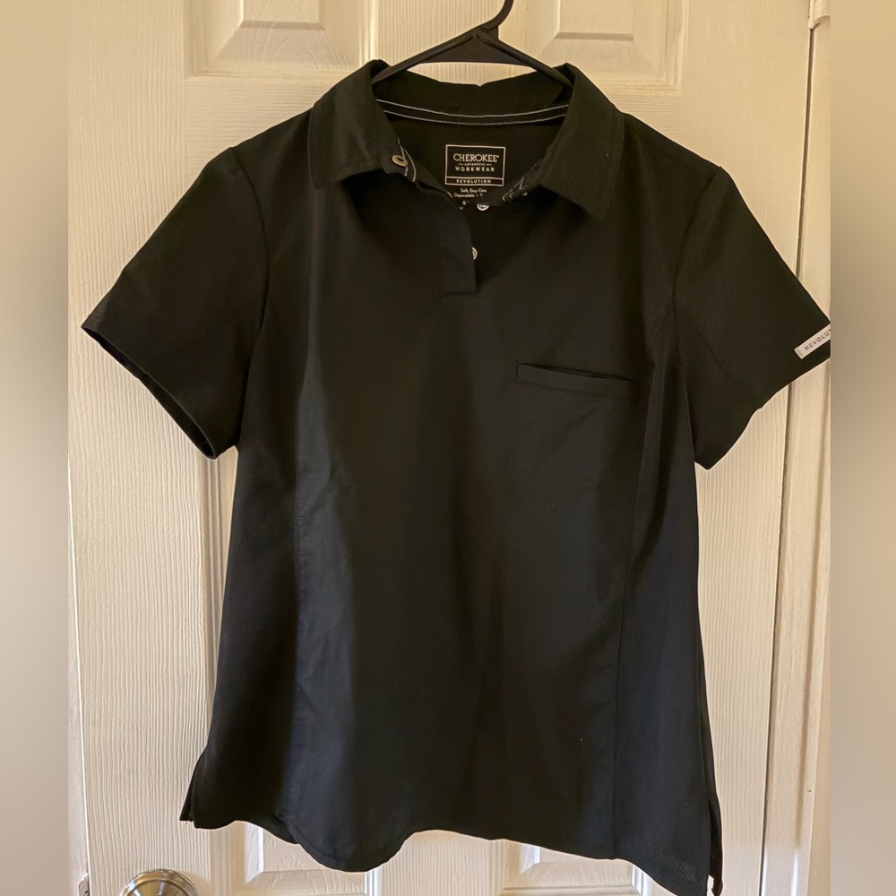 Cherokee Classic Black Polo with Pocket
